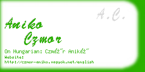 aniko czmor business card